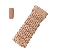 Matelas avec oreiller et pompe à pied intégrée, tapis de camping gonflable léger et super élastique (jaune désert, 190 x 60 x 5 cm)