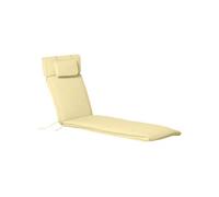 Matelas bain de soleil déhoussable - coussin de transat - matelas de chaise longue - 198 x 53 x 5 cm - tissu sable