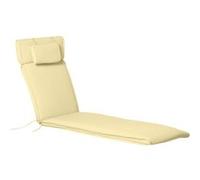 Matelas Bain De Soleil Déhoussable - Coussin De Transat - Matelas De Chaise Longue - 198 X 53 X 5 Cm - Tissu Sable