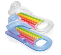 Matelas, bain de soleil et chaise de piscine 2 en 1 King Cool 160 x 85 cm INTEX 58802 argent