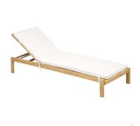 Matelas Bain de soleil extérieur imperméable MINORQUE Blanc 60x190 cm