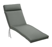 Outsunny Coussins de Chaise Longue Coussin Bain de Soleil - épais, Confortable et rembourré - Matelas transat avec 2 Attaches, Polyester 180 g/m², 196 x 55 x 8 cm, Gris foncé