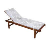 Matelas bain de soleil motif feuillage Naturel 60x190 cm