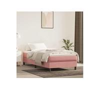 Vidaxl Matelas De Lit À Ressorts Ensachés Rose 90x220x20 Cm Velours Rose