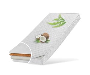Matelas bébé 70x140 cm Coco avec Housse matelassée Aloe Vera et Deux degrés de fermeté, 10 cm d'épaisseur, Matelas bébé Enfant 70 x 140 Matelas Coco pour lit bébé ou lit Enfant