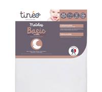 TINÉO - Matelas Bébé 60x120x8cm d'Appoint - Déhoussable - Sans Traitement - Matelas Ferme - Fabriqué en France