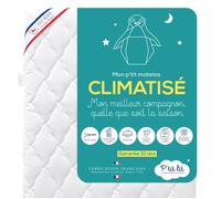 Matelas Bébé Climatisé - 60x120 cm - Déhoussable - Anti Acarien - Fabrication Française - Oeko Tex® Blanc