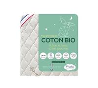 Matelas Bébé Coton Bio - 60x120x10 cm - Déhoussable - Fabrication Française