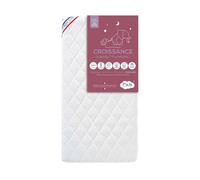 Matelas bébé déhoussable mousse mémoire CROISSANCE 60x120 - Blanc - Garantie 10 ans - P'tit Lit