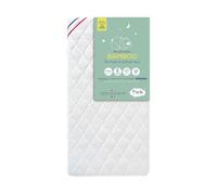 Matelas bébé déhoussable ultra-doux BAMBOO sans traitement 60x120 Blanc G