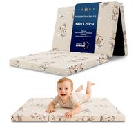 Matelas bebe pliable 60x120 cm pour lit - matelas bébé pour lits parapluie sol enfant et respirant en mousse 60 x 120 cm Girafes