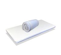 Matelas Bébé Pliant Pour Lit De Voyage Mimo 120x60 Bleu Epaisseur 5 Cm - Déhoussable, Lavable, Anti Bactérien, Facile À Transporter - Dormalit