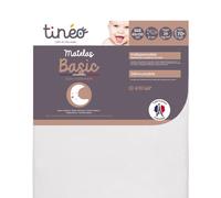 Matelas Bébé - TINEO - Basic - Déhoussable - Sans Traitement - Matelas Ferme