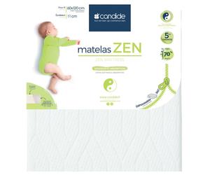 Matelas bébé zen - douceur et absorption blanc 70X140
