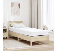 Matelas Blanc et Bleu Tissu jacquard en gel mousse Lit Mousse à Mémoire vidaXL v