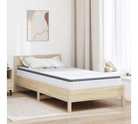 vidaXL Matelas Blanc, Gris 90 x 200 cm Tissu tricoté