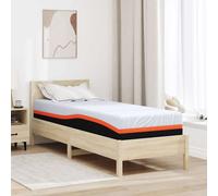 vidaXL Matelas Blanc et Gris – Tissu jacquard, mousse à mémoire de forme gel