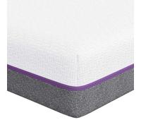 Matelas blanc gris 180 x 200 cm tissu jacquard matelas roulant mousse à mémoire de forme avec housse ergonomique, respirant et élastique point pour chambre à coucher, chambre d'enfant, lit d'appoint