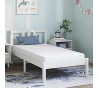vidaXL Matelas 70 x 200 cm, Tissu 100% polyester, Confort ferme, Blanc