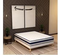 Matelas BLUE MEMORY 140x200 cm Hauteur 22 cm Mousse à mémoire de forme Technologie 3D Hypoallergénique Confort équilibré