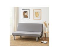Terre de Nuit Matelas BZ 120x190 Gris - L’Accueillant - Latex + Mousse 15 cm - Accueil Moelleux, Soutien Ferme - Déhoussable - 6 Lacettes - Fabriqué en France