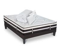 Matelas Calliope Mousse Accueil Mémoire de forme + sommier gris + accessoires - 140 x 190 cm