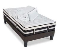 Matelas Calliope Mousse Accueil Mémoire de forme+ sommier gris + accessoires - 90 x190 cm