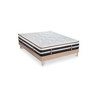 Matelas Calliope Mousse Haute densité Accueil Mémoire de forme et sommier kit bois - 160 x 200 cm