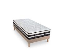 Matelas Calliope Mousse Haute densité Accueil Mémoire de forme et sommier kit bois - 90 x190 cm