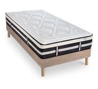Matelas Calliope Mousse Haute densité Accueil Mémoire de forme et sommier kit bois - 90 x190 cm G