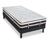 Matelas Calliope Mousse Haute densité Accueil Mémoire de forme et sommier kit bois noir - 90 x200 cm G