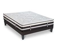 Matelas Calliope Mousse Haute densité Accueil Mémoire de forme et sommier tissu gris - 180 x 200 cm G