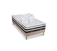Matelas Calliope Mousse Haute densité Accueil Mémoire de forme+ sommier + accessoires - 90 x200 cm