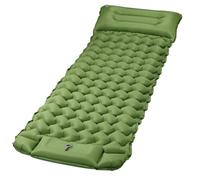 Matelas Camping 1 Personne, Matelas Gonflable Camping Ultra Léger avec Oreiller, Matelas Trekking & Randonnée AVCE Pompe à Pied intégrée, Matelas Tente Exterieur 68 x 198 cm