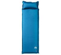 Matelas Camping Autogonflant avec Oreiller 1 Personne Tyrkys, Mousse PVC | Valve élargie, lavage main uniquement, loin objets pointus, sac inclus, connectable double, usage extérieur