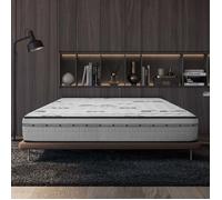 NATURALEX - Carbone Plus - Matelas 160x200-26 cm | Accueil Blue Latex - Confort Mi-Ferme - Couchage Indépendant - 7 Zones - Réversible - Soutien Lombaire - Fabriqué UE