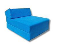 Matelas pliant 160x60x12 cm - 1331 - 3 parties avec appui-tête, enfant, pliable pour mini fauteuil, housse lavable, facile à transporter