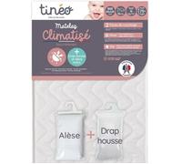 Matelas climatisé TINEO 60x120 cm + drap housse + alèse (lot)