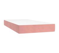 Matelas confortable à ressorts ensachés - Soutien ferme - Mousse - Velours rose - 100 x 210 x 20 cm - Idéal pour un sommeil de qualité - Design durable et respirant