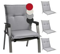 Matelas Coussin Chaise Bas Dossier Gris Clair 100x50x6cm - Beautissu Base NL