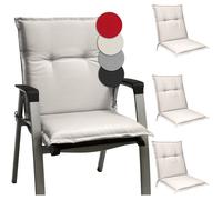 Matelas Coussin Chaise Bas Dossier Nature 100x50x6cm - Beautissu Base NL