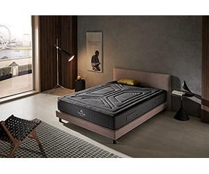 Matelas Dame Nuit 160x200 cm - Soutien Ferme - Ressorts Ensachés Deep Spring & Mémoire de Forme HR - 25cm d'Epaisseur- Zones de Confort profilée - Soutien Morphologique Évolutif - Fermeté Progressive