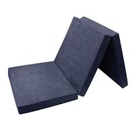 Matelas d'appoint Pliable pour lit d'appoint futon Pouf 195 x 80 x 9 cm Couleur Bleu