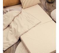 Matelas D'appoint Pliant Coton Bio Rayé Rayé Ambre 80X190