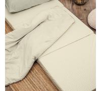 Kadolis - Matelas d'appoint 80x190x8 cm Pliable Coton Bio rayé - Déhoussable - Confortable et Respirant - Certifié OEKOTEX