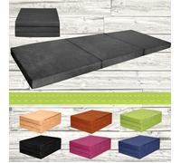 Matelas d'appoint pliant - FORTISLINE - 180x65x7 cm - Gris - Housse lavable - 1 place