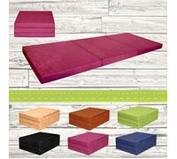 Matelas d'appoint pliant - FORTISLINE - 180x65x7 cm - Prune - 1 place - 7 cm d'épaisseur