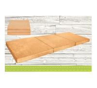 Matelas d'appoint pliant - SABLE/BEIGE - 180x65x7 cm - Mousse polyuréthane - Housse lavable - 1 place