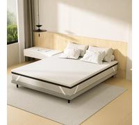 Matelas de 7,5 cm d'épaisseur, 140 x 190 cm, mousse à mémoire de forme, ergonomique, lavable