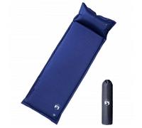 Matelas de camping autogonflant 1 place VidaXL - 190 x 64 x 3 cm, oreiller intégré, bleu marine